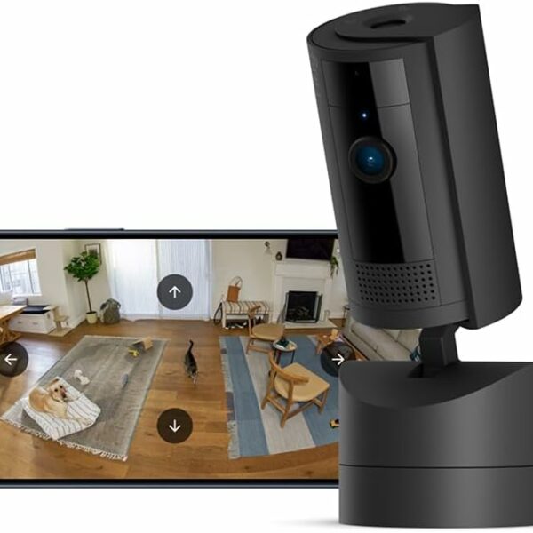 Ring Pan-Tilt Indoor Camera | Plug-In Pet Security Camera | 360° pan & 169° tilt coverage, Manual Privacy Cover, HD video, Two-Way Talk, Wi-Fi | 30-day free trial of Ring Protect