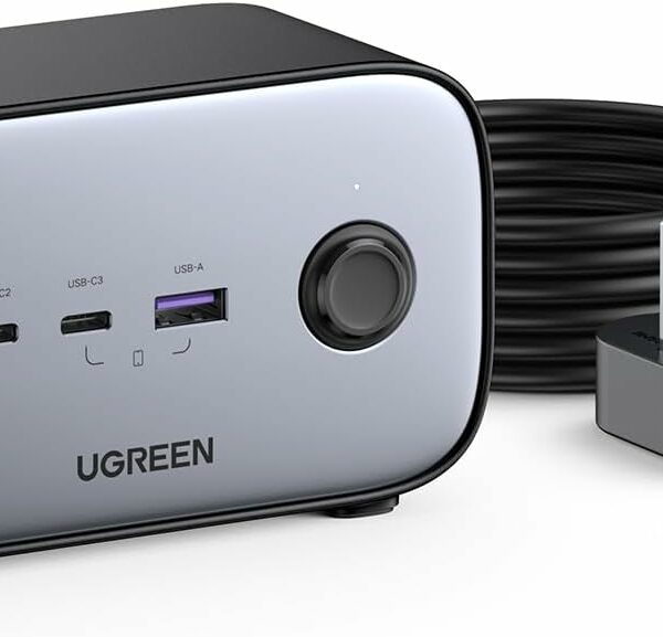 UGREEN 100W Power Strip USB C Charger, 6-in-1 DigiNest Pro Charger Station Multiport Extension Cord, Fast Charger Plug with 2×AC Outlets,3×USB C,1×USB A, 1.8M Extension Lead for Desktop, Home, Office