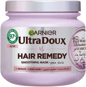 جارنيير قناع علاج الشعر المرطب بمياه الارز للشعر الجاف من الترا دوكس، 340 مل 1 جارنيير قناع علاج الشعر المرطب بمياه الارز للشعر الجاف من الترا دوكس، 340 مل