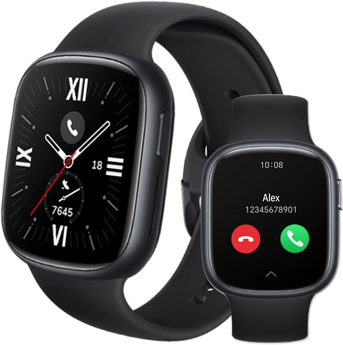 61H3T4vb+5L._AC_SL1500_ HONOR WATCH 4 SmartWatch, Bluetooth Calling, 1.75 inch AMOLED, GPS, 14 Days Standy, Spo2, Heart Rate and Stress Monitor, 5ATM, Compatible with Android and iOS, Black