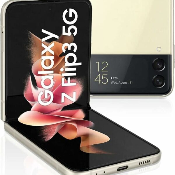 SAMSUNG Galaxy Z Flip3 5G – 128GB (EU Version) استمتع بالتكنولوجيا العصرية مع تصميم أنيق وجريء مع هاتف Samsung Galaxy Z Flip3 5G. يوفر لك هذا الهاتف الذكي قابلية الطي الفريدة، مما يجعله سهل الحمل وفي نفس الوقت مليئًا بالتقنيات المتطورة. بفضل 5G، ستحصل على سرعة فائقة في الاتصال، إلى جانب الأداء المتميز الذي يعزز تجربة الاستخدام اليومية. الميزات الرئيسية: تصميم قابل للطي: يقدم Galaxy Z Flip3 5G تصميمًا فريدًا يسمح لك بطي الهاتف بشكل مدمج يناسب الجيب، مع الحفاظ على شاشة كاملة بحجم 6.7 بوصة عند الفتح. شاشة AMOLED ديناميكية: استمتع بشاشة مذهلة من نوع Dynamic AMOLED بحجم 6.7 بوصة عند الفتح، مع دعم 120Hz لتجربة عرض سلسة ومثالية سواء كنت تتصفح الإنترنت أو تشاهد الفيديوهات. شاشة خارجية عملية: شاشة الغطاء بحجم 1.9 بوصة تتيح لك عرض الإشعارات والتحكم في الموسيقى دون الحاجة لفتح الهاتف. 5G فائق السرعة: مع دعم شبكات الجيل الخامس 5G، يمكنك الاستمتاع بسرعة تنزيل مذهلة، مما يسهل بث الفيديوهات والمحتويات الأخرى بشكل أسرع وأكثر سلاسة. كاميرات مزدوجة: تمتع بالتصوير الاحترافي مع كاميرتين خلفيتين بدقة 12 ميجابكسل، توفران صورًا واضحة وحيوية حتى في ظروف الإضاءة المنخفضة، بالإضافة إلى كاميرا أمامية بدقة 10 ميجابكسل للصور السيلفي. أداء قوي: مدعوم بمعالج Qualcomm Snapdragon 888، الذي يقدم أداءً فائق السرعة مع ذاكرة تخزين داخلية 128GB وذاكرة RAM بحجم 8GB، لتلبية كل احتياجاتك اليومية. مقاومة الماء: مع تصنيف IPX8، يمكنك استخدام الهاتف بثقة حتى في الظروف الرطبة، حيث يتحمل الغمر في المياه بعمق يصل إلى 1.5 متر لمدة 30 دقيقة. بطارية تدوم طويلاً: بفضل البطارية القابلة لإعادة الشحن بسعة 3300 مللي أمبير، ستحصل على استخدام متواصل طوال اليوم، مع دعم الشحن السريع والشحن اللاسلكي. المواصفات التقنية: الشاشة الرئيسية: 6.7 بوصة Dynamic AMOLED 2X، 2640 × 1080 (120Hz) الشاشة الخارجية: 1.9 بوصة Super AMOLED المعالج: Qualcomm Snapdragon 888 الذاكرة: 8GB RAM + 128GB تخزين داخلي الكاميرات: كاميرا خلفية مزدوجة (12 ميجابكسل + 12 ميجابكسل)، كاميرا أمامية (10 ميجابكسل) الاتصال: 5G، Bluetooth 5.1، Wi-Fi 6 البطارية: 3300 مللي أمبير، شحن سريع وشحن لاسلكي مقاومة الماء: IPX8 Samsung Galaxy Z Flip3 5G يجمع بين الابتكار والأداء العالي في تصميم فريد يناسب أسلوب حياتك العصري.