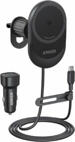 Anker MagSafe Wireless Car Charger Compatible, MagGo Fast 15W Car