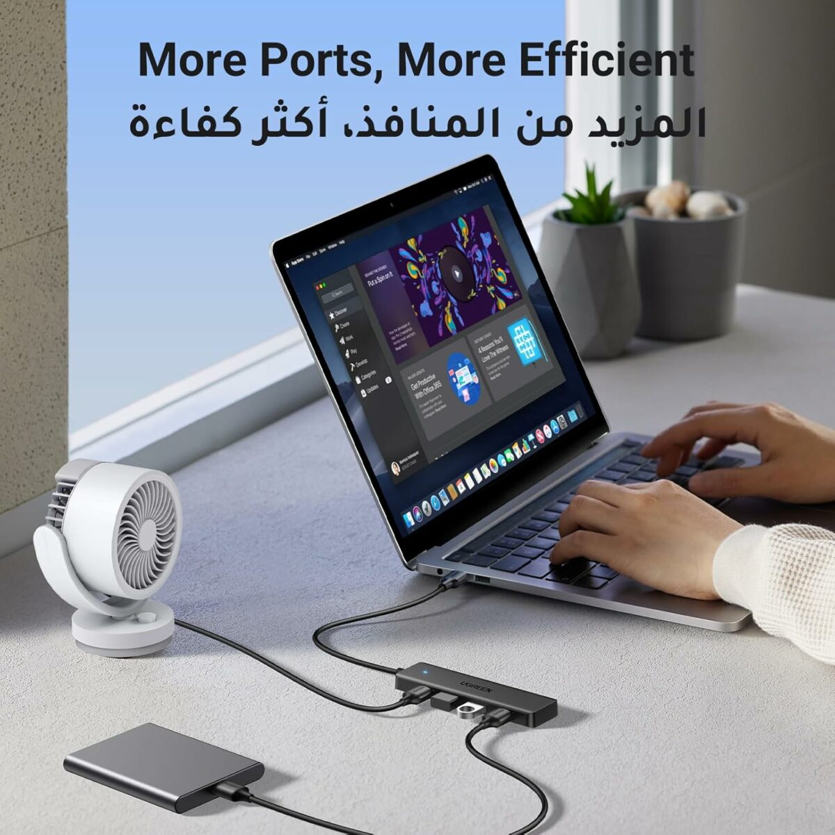 UGREEN USB Hub 3.0 4 Ports Multiport Adapter Ultra Slim