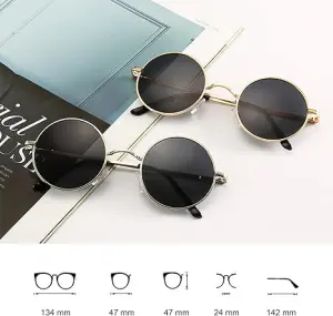 نظارة شمسية مستقطبة للرجال والنساء من جوكسيجو بحماية من الاشعة فوق البنفسجية 400 - اطار معدني كلاسيكي دائري ريترو 4 نظارة شمسية مستقطبة للرجال والنساء من جوكسيجو بحماية من الاشعة فوق البنفسجية 400 - اطار معدني كلاسيكي دائري ريترو