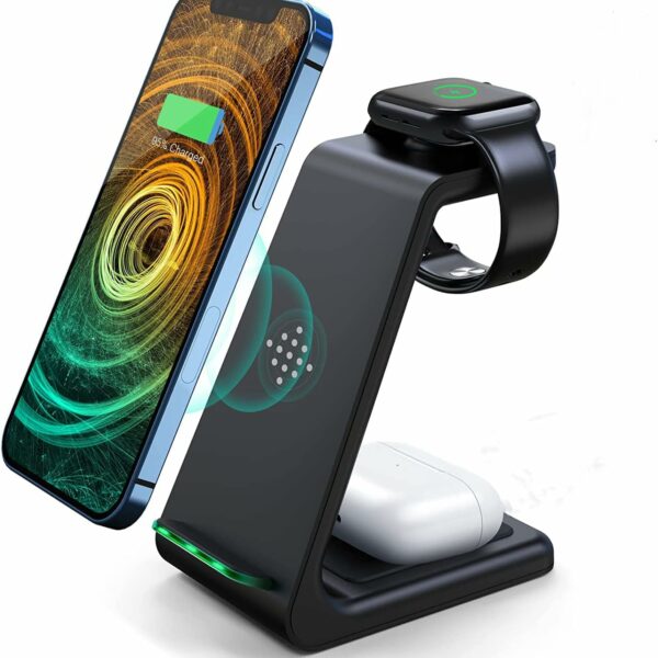 Wireless Charger, KIYOSAKI 3 in 1 Charging Station