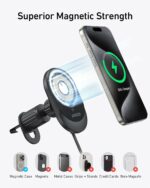 Anker MagSafe Wireless Car Charger Compatible, MagGo Fast 15W Car