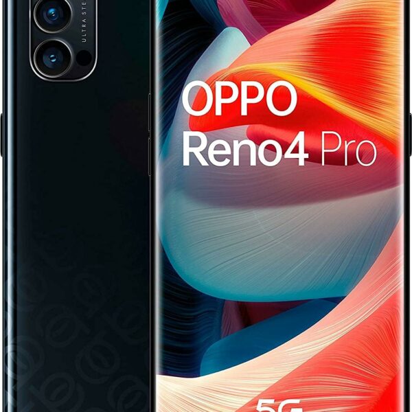 OPPO Reno4 Pro 5G - 12 GB + 256 GB Snapdragon 765G 6.55 Inch 4000 mAh 48 MP Camera Sim Free Android 10 Dual Sim Smartphone - Black