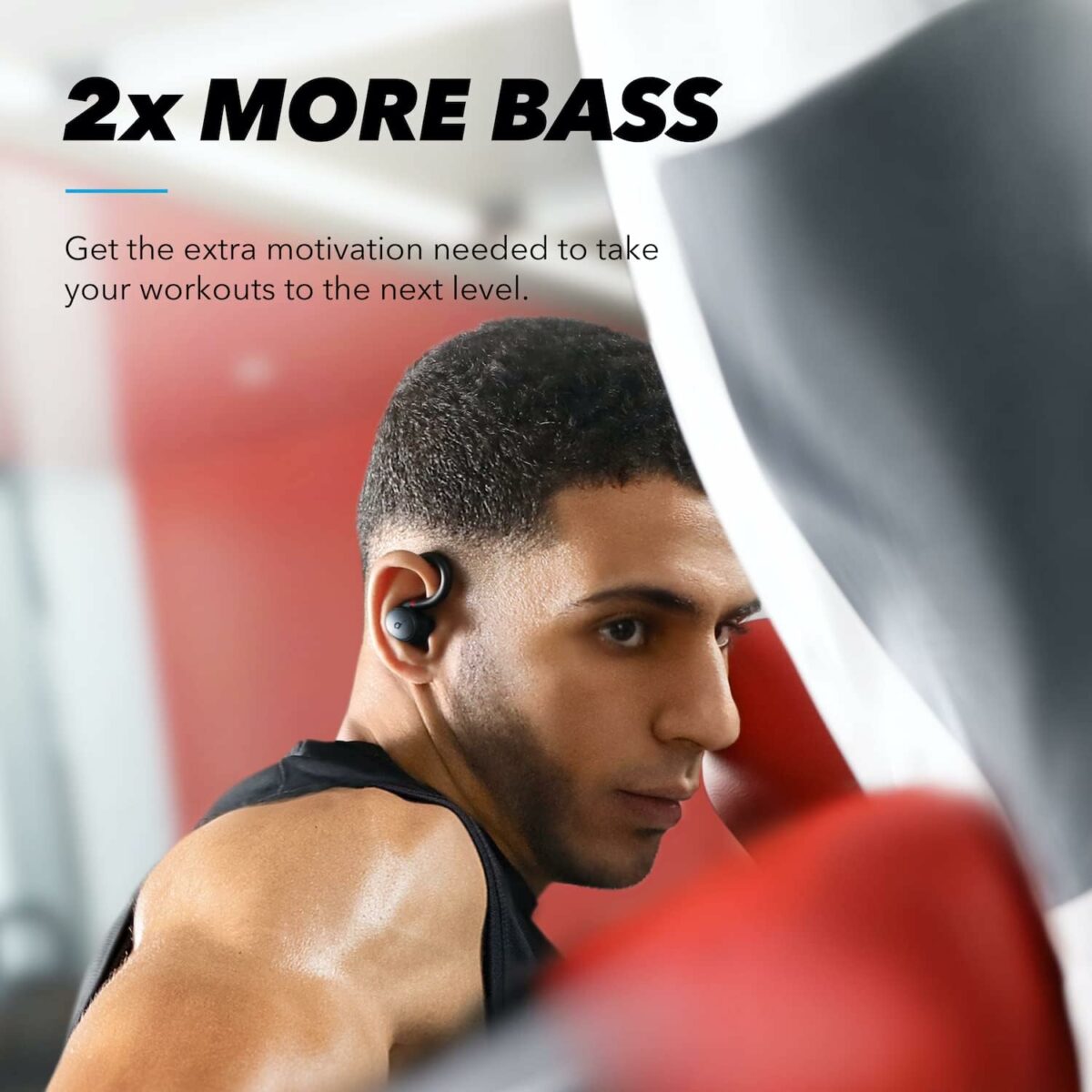 soundcore by Anker Sport X10 Bluetooth 5.2 Headphones for Sports, Rotating Ear Hooks, Deep Bass, IPX7 Water Protection, Sweatproof, 32 Hours Battery (Black)