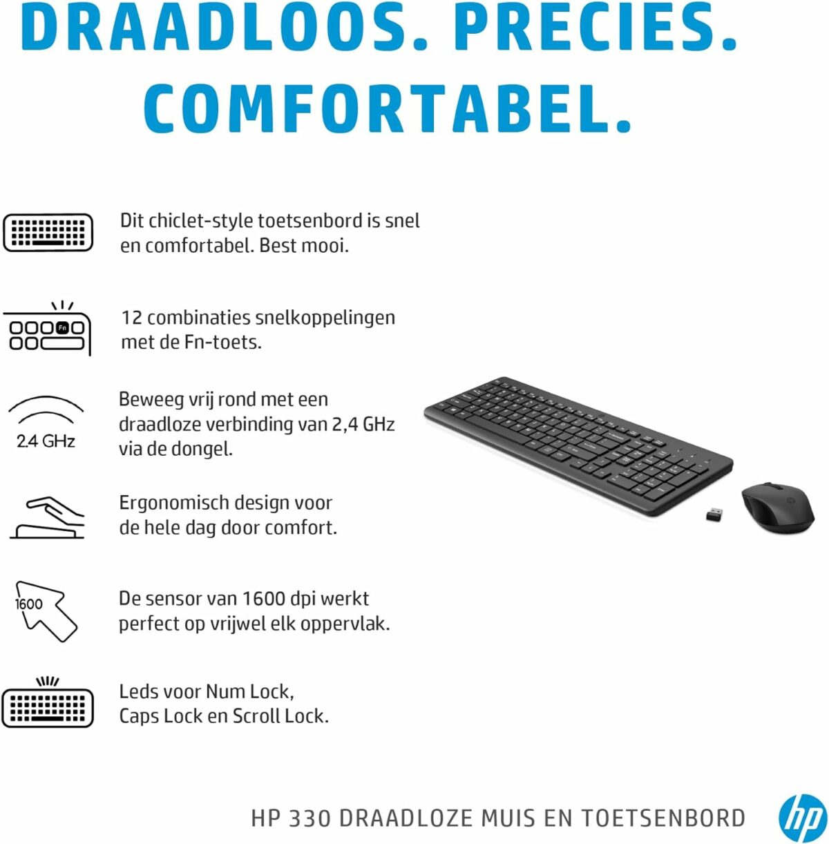 HP 330 Wireless Black Keyboard and Mouse