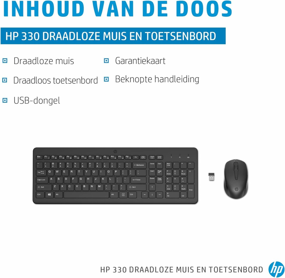 HP 330 Wireless Black Keyboard and Mouse