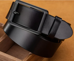 حزام جلد صناعي أسود أنيق للرجال مع مشبك سبيكة - أسلوب عملي كاجوال، غير قابل للغسل 1 حزام جلد صناعي أسود أنيق للرجال مع مشبك سبيكة - أسلوب عملي كاجوال، غير قابل للغسل