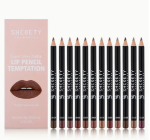 مجموعة من 12 قطعة من محدد الشفاه من SHOETSY Cosmetics - محدد شفاه غير لامع يدوم طويلاً لجميع أنواع البشرة، بدرجات ألوان مختلطة 1 مجموعة من 12 قطعة من محدد الشفاه من SHOETSY Cosmetics - محدد شفاه غير لامع يدوم طويلاً لجميع أنواع البشرة، بدرجات ألوان مختلطة، بما في ذلك مبراة