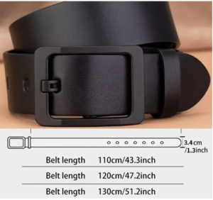 حزام جلد صناعي أسود أنيق للرجال مع مشبك سبيكة - أسلوب عملي كاجوال، غير قابل للغسل 3 حزام جلد صناعي أسود أنيق للرجال مع مشبك سبيكة - أسلوب عملي كاجوال، غير قابل للغسل