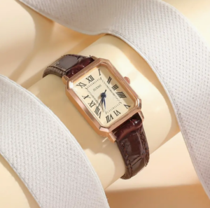 ساعة يد نسائية أنيقة من الجلد الصناعي بتصميم مستطيل كاجوال مع مؤشر كوارتز وأرقام رومانية 4 ساعة يد نسائية أنيقة من الجلد الصناعي بتصميم مستطيل كاجوال مع مؤشر كوارتز وأرقام رومانية