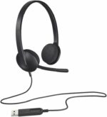 Logitech H340 Wired Headset, Stereo Headphones With Noise-Cancelling Microphone, Usb, Pc/Mac/Laptop - Black