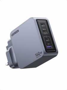 UGREEN Nexode Pro 160W USB C Charger【Upgraded GaN II Tech】 4-Port GaN Laptop Charger Type C Compact Fast Wall Charger Adapter for MacBook Pro/Air, Dell XPS, iPad Pro, iPhone, Samsung, Steam Deck, etc