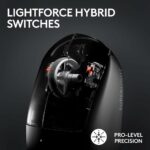 Logitech G PRO X SUPERLIGHT 2 LIGHTSPEED Wireless Gaming Mouse, Lightweight, LIGHTFORCE Hybrid Switches, HERO 2 Sensor, 32,000 DPI, 5 Programmable Buttons, USB-C Charging, PC & Mac - Black