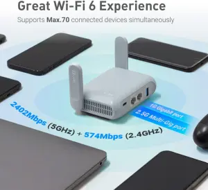 GL.iNet GL-MT3000 (Beryl AX) Pocket-Sized Wi-Fi 6 Wireless Travel Gigabit Router | WiFi Router | OpenVPN, Wireguard, Connect to Public & Hotel Wi-Fi login Page, RV 4 GL.iNet GL-MT3000 (Beryl AX) Pocket-Sized Wi-Fi 6 Wireless Travel Gigabit Router | WiFi Router | OpenVPN, Wireguard, Connect to Public & Hotel Wi-Fi login Page, RV