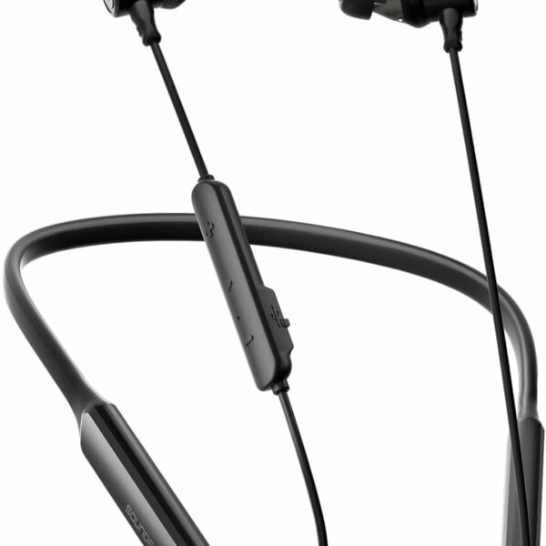 SoundPEATS Force Pro Dual Dynamic Drivers Bluetooth 5.2 Headphones, Waterproof Neckband Wireless Sports Earbuds with Crossover, APTX HD Audio Built in Mic 22 Hours Playtime