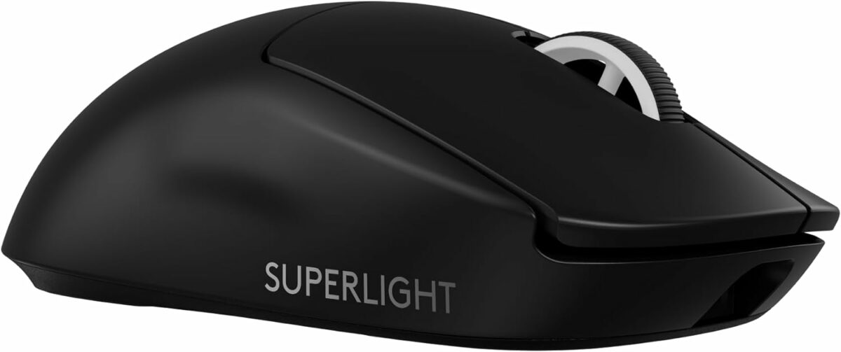 Logitech G PRO X SUPERLIGHT 2 LIGHTSPEED Wireless Gaming Mouse, Lightweight, LIGHTFORCE Hybrid Switches, HERO 2 Sensor, 32,000 DPI, 5 Programmable Buttons, USB-C Charging, PC & Mac - Black