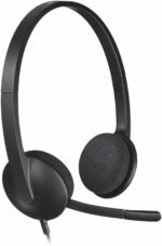 Logitech H340 Wired Headset, Stereo Headphones With Noise-Cancelling Microphone, Usb, Pc/Mac/Laptop - Black