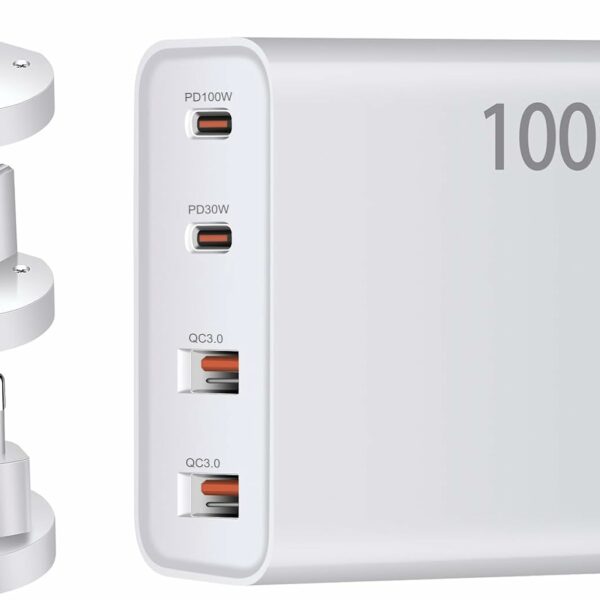 infino® 100W GaN PD Charger - 2 USB-C (100W) & 2 USB-A