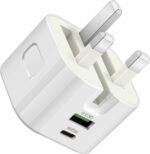 Necomi USB C Charger, ® 20W Fast Charge Wall Plug, 2 Ports PD&QC 3.0 Fast Charger Plug Compatible for iPhone 13/13 Pro 12/12 Pro/12 Pro Max/11/XS/XR, iPad, Galaxy