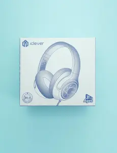 iClever Kids Headphones, Wired Headphones for Kids 85dBA Safe Volume Limit, Stereo Sound Foldable Adjustable Over Ear, 3.5mm Jack Boys Girls Childrens Headphones for School/Travel/Tablet/PC