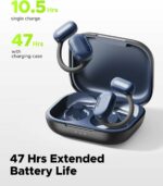 Yamdrok Power1 Open-Ear Headphones, Bluetooth 5.3 with Earhooks Wireless Earbuds, Immersive Stereo Sound by 16.2mm Driver Bluetooth Earphones, 47Hrs Total Playtime, Noise Cancelling Calls, APP Control