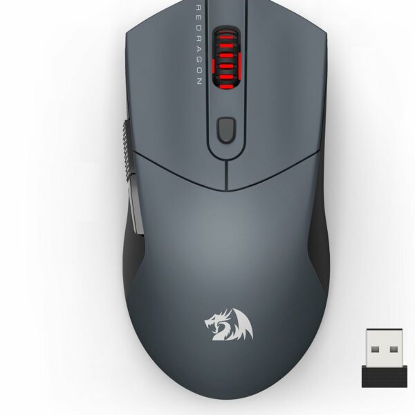 Redragon Wireless Gaming Mouse, Ultra-Light 26K DPI Gaming Mouse Tri-Mode Bluetooth Mouse Ergonomic Natural Grip Build, Full Programmable Buttons, Software Supports DIY Keybinds