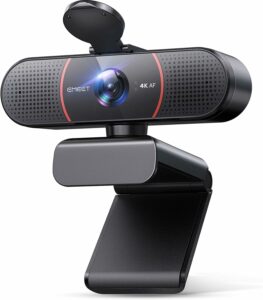 EMEET C960 4K Webcam for PC, 4K UHD Sony Sensor, TOF Auto Focus, Dual AI Noise-Cancelling Mics, Auto Light Correction, 66° FOV, Plug&Play Webcam with Privacy Cover, Works with Zoom/Teams/Skype/Google