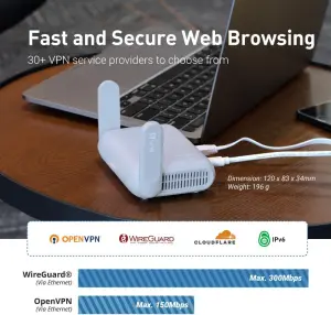 GL.iNet GL-MT3000 (Beryl AX) Pocket-Sized Wi-Fi 6 Wireless Travel Gigabit Router | WiFi Router | OpenVPN, Wireguard, Connect to Public & Hotel Wi-Fi login Page, RV 3 GL.iNet GL-MT3000 (Beryl AX) Pocket-Sized Wi-Fi 6 Wireless Travel Gigabit Router | WiFi Router | OpenVPN, Wireguard, Connect to Public & Hotel Wi-Fi login Page, RV