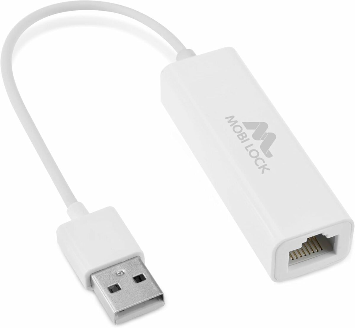 USB Ethernet (LAN) Network Adapter Compatible with Laptops, and All USB 2.0 Compatible Computers Including Windows 7 to 11, Vista, all Mac OS X, and macOS - by Mobi Lock