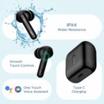 boAt Airdopes 141 Bluetooth Truly Wireless in Ear Earbuds with mic, 42H Playtime, Beast Mode(Low Latency Upto 80ms) for Gaming, ENx Tech, ASAP Charge, IWP, IPX4 Water Resistance (Bold Black), One Size