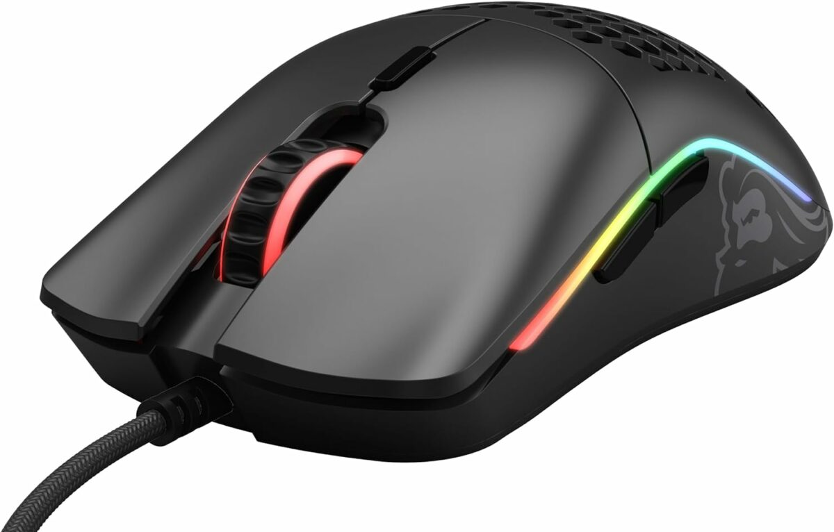 Glorious Gaming Mouse - Model O 67 g Superlight Honeycomb Mouse, Matte Black Mouse, USB Gaming Mouse