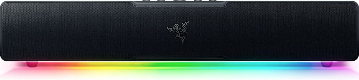 Razer Leviathan V2 X PC Gaming Soundbar, Compact Design, Chroma RGB, USB Type C Power and Audio Delivery, Bluetooth 5.0, for PC, Laptop, Smartphones, Tablets & Nintendo Switch - Black