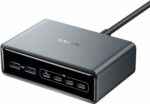 Anker Prime Charger, 200W 6-Port GaN Charging Station, Fast Charging USB C Charger, Compatible with iPhone 16/15/14 Series, MacBook Pro/Air, iPad Pro, Dell XPS, Galaxy S24/S23, Huawei, Xiaomi, Vivo