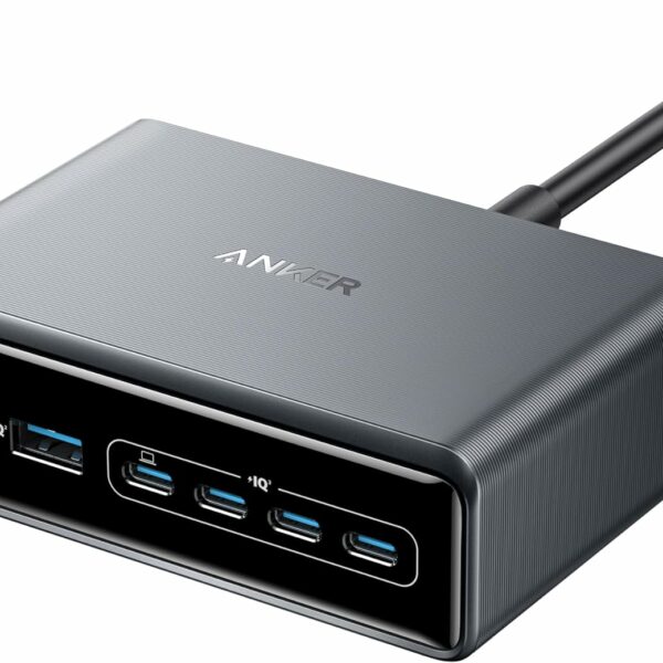 Anker Prime Charger, 200W 6-Port GaN Charging Station, Fast Charging USB C Charger, Compatible with iPhone 16/15/14 Series, MacBook Pro/Air, iPad Pro, Dell XPS, Galaxy S24/S23, Huawei, Xiaomi, Vivo