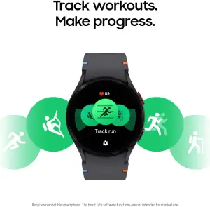 ⁦Samsung Galaxy Watch FE 40mm Bluetooth AI Smartwatch w/Fitness Tracking, BIA Sensor, Personalized HR Zones, Heart Rate Tracker, Sleep Monitor, 2024, Black [US Version, 1Yr Manufacturer Warranty]⁩ - الصورة ⁦6⁩