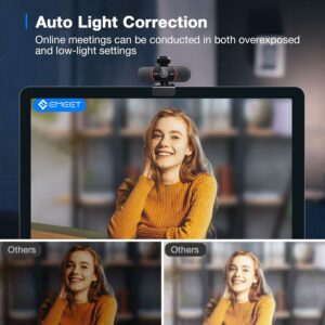 EMEET C960 4K Webcam for PC, 4K UHD Sony Sensor, TOF Auto Focus, Dual AI Noise-Cancelling Mics, Auto Light Correction, 66° FOV, Plug&Play Webcam with Privacy Cover, Works with Zoom/Teams/Skype/Google