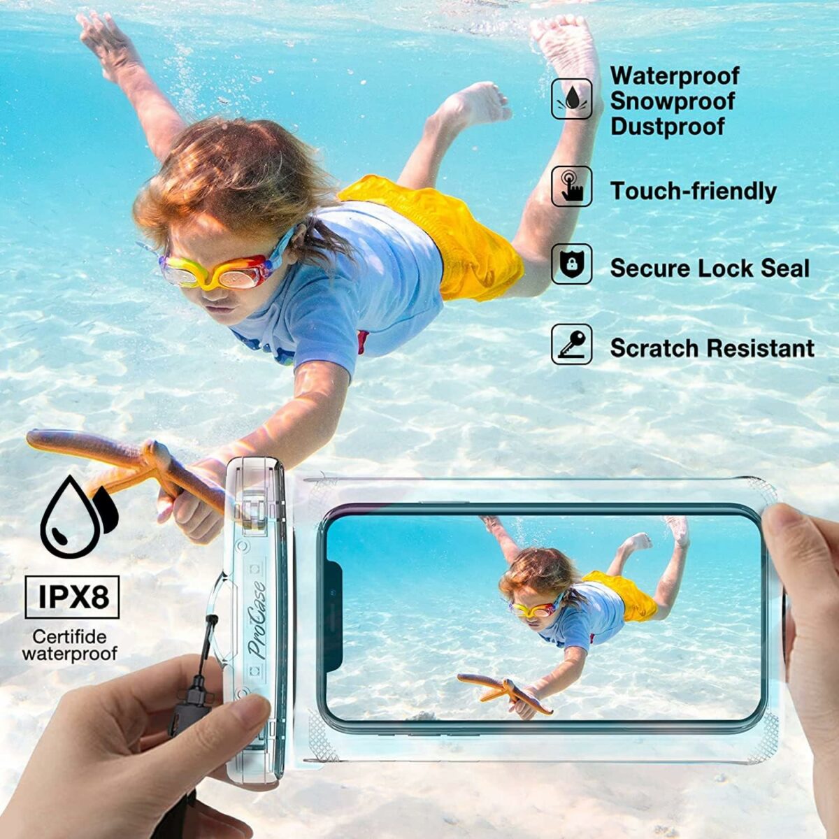 ProCase Waterproof Phone Pouch Case Dry Bag