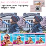 Exrp Digital Camera, FHD 1080P Digital Camera for Kids with 32GB SD Card 16X Digital Zoom, Compact Camera Point and Shoot Digital Cameras Portable Mini Camera for Teens Students Boys Girls Seniors