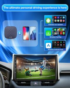 Carlinkit Android 13 Ai Box, Ultra Series, Most Powerful Multimedia Adapter with 8+128GB Qualcomm 6125, Built-in CarPlay/Android Auto/Google Play Store, Only Fit for Wired CarPlay Cars