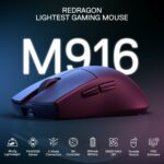 Redragon M916 PRO 3-Mode Wireless Gaming Mouse, 49G Ultra-Light 26K DPI Gamer Mouse w/Ergonomic Natural Grip Build, Full Programmable Buttons, Software Supports DIY Keybinds & DPI