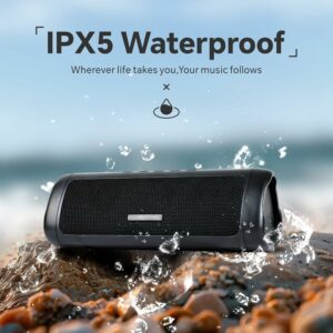 Baytion Portable Bluetooth Speaker, Portable Wireless Speaker with IPX5 Waterproof|TWS Paring|BT5.3|HD Sound|Up to 24H Playtime|Premium Design| Beat-Dynamic Light Show, for Party,Games,Movies,Outdoor