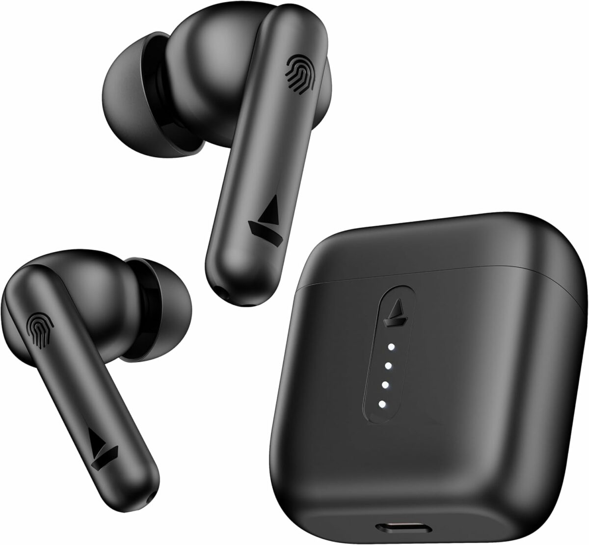 boAt Airdopes 141 Bluetooth Truly Wireless in Ear Earbuds with mic, 42H Playtime, Beast Mode(Low Latency Upto 80ms) for Gaming, ENx Tech, ASAP Charge, IWP, IPX4 Water Resistance (Bold Black), One Size