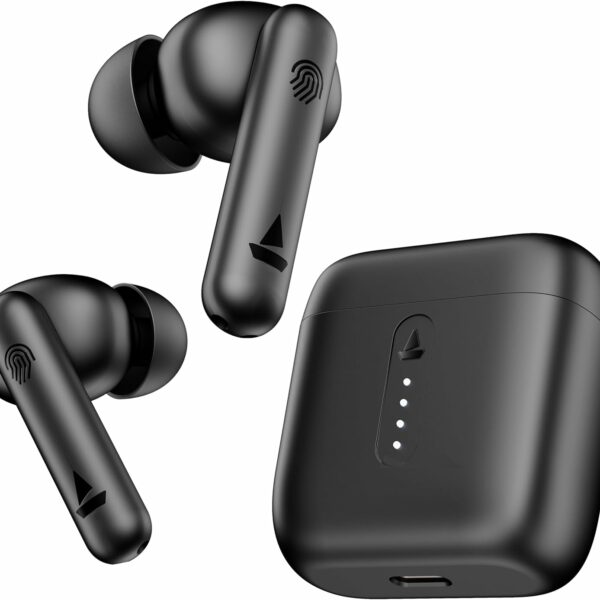 boAt Airdopes 141 Bluetooth Truly Wireless in Ear Earbuds with mic, 42H Playtime, Beast Mode(Low Latency Upto 80ms) for Gaming, ENx Tech, ASAP Charge, IWP, IPX4 Water Resistance (Bold Black), One Size