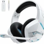 سماعة ألعاب لاسلكية BINNUNE مع ميكروفون لإلغاء الضوضاء - BINNUNE Wireless Gaming Headset with Noise Cancelling Microphone Headphones with Mic