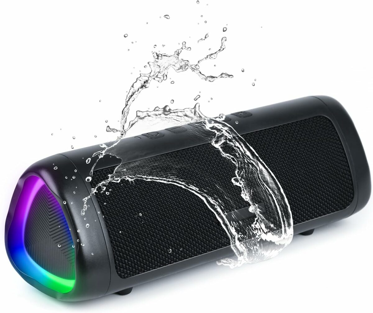 vBaytion Portable Bluetooth Speaker, Portable Wireless Speaker with IPX5 Waterproof|TWS Paring|BT5.3|HD Sound|Up to 24H Playtime|Premium Design| Beat-Dynamic Light Show, for Party,Games,Movies,Outdoor