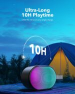 soundcore Pyro Mini Portable Bluetooth Wireless Speaker with Full-Body Light Show, 6W, 10H Playtime, TWS Pairing, RGB Lights, AUX-In, Card Slot, USB-C, Bluetooth 5.3, Portable for Backyard, Outdoors